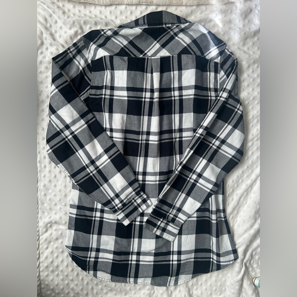 NWOT Port Authority Black and White Womens Checkered Shirt - Picture 3 of 4